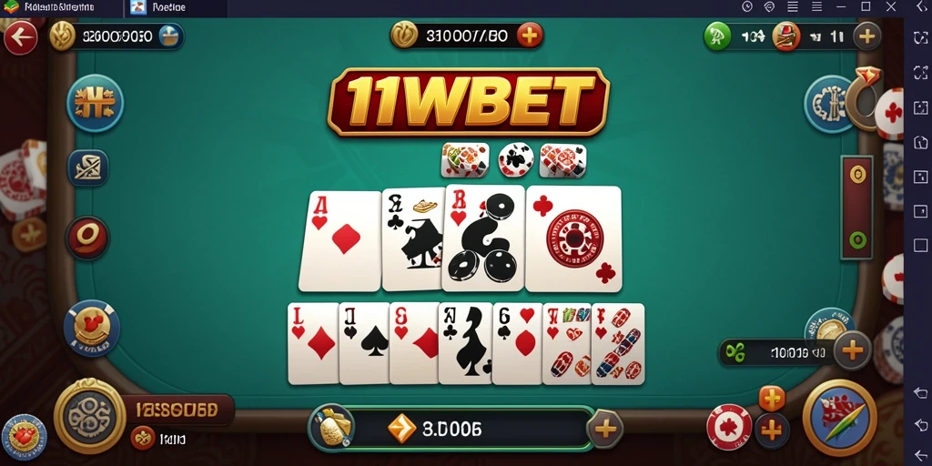 Screenshot gameplay Domino 11WBET dengan grafis menarik.