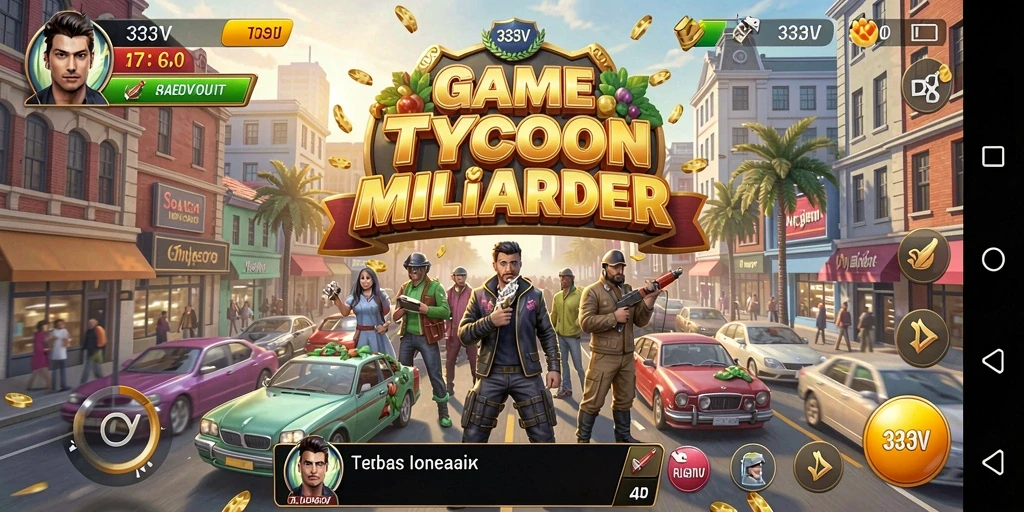 Tampilan gameplay menakjubkan di 333V dengan berbagai pilihan bisnis.