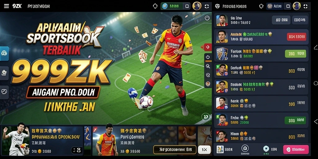 Tangkapan layar dari gameplay aplikasi Sportsbook yang menarik dan interaktif.