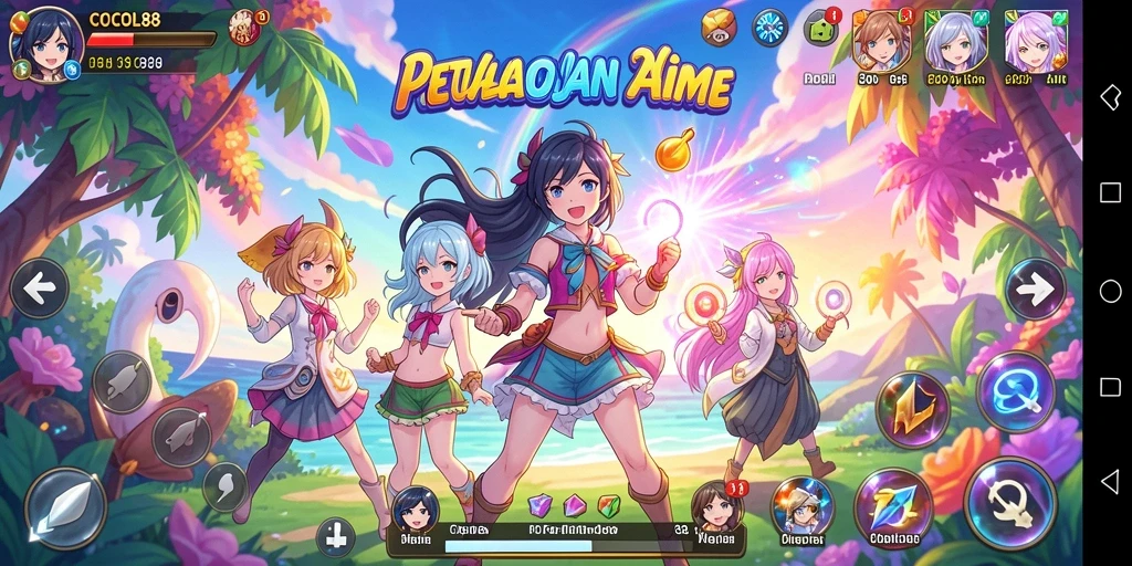 Tangkapan layar menunjukkan aksi seru dalam game Anime COCOL88.