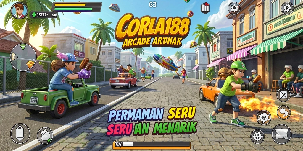 Tampilan gameplay yang seru dan penuh warna dari CORLA188.