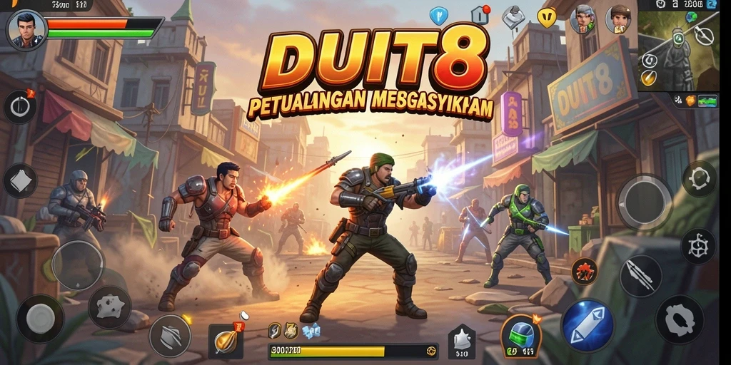 Tangkapan layar gameplay seru dari DUIT8 yang menunjukkan aksi mendebarkan.