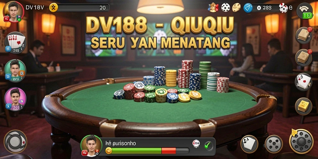 Tampilan gameplay QiuQiu yang menarik di DV188.