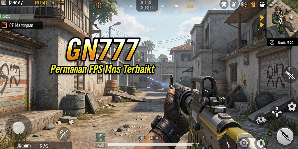 Tangkapan layar GN777 yang menampilkan aksi gameplay FPS yang mendebarkan.