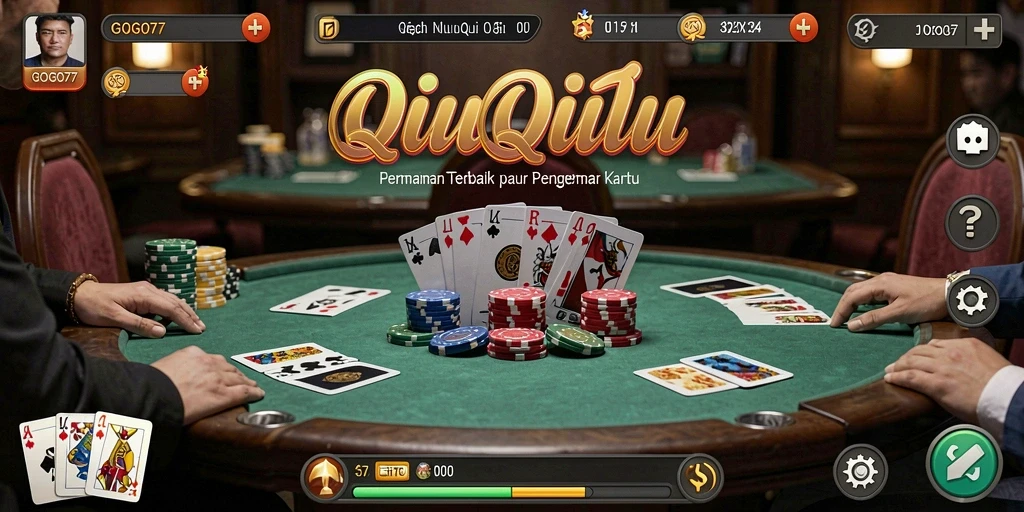 Tampilan gameplay seru dari GOGO77 dengan kartu QiuQiu.