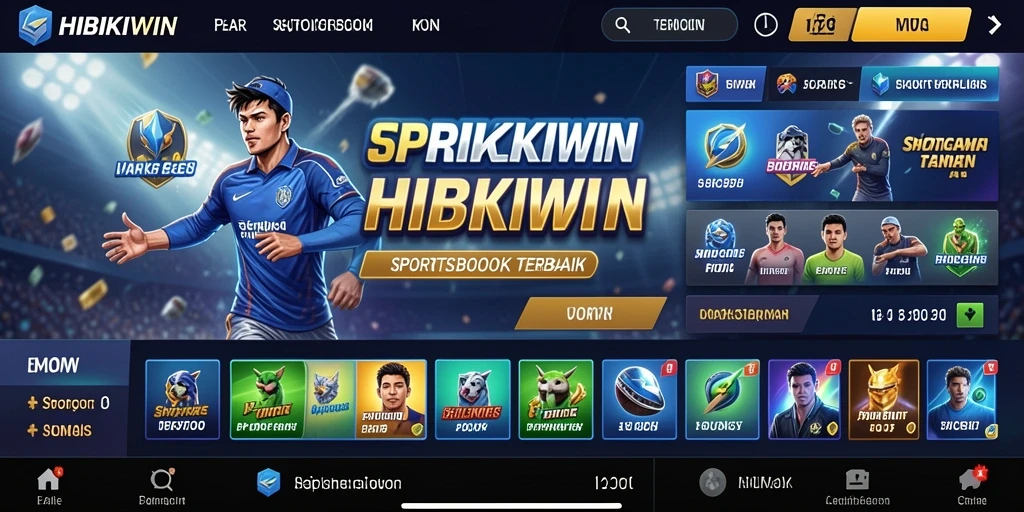 Tangkapan layar HIBIKIWIN menampilkan antarmuka Sportsbook yang menarik dan informatif.