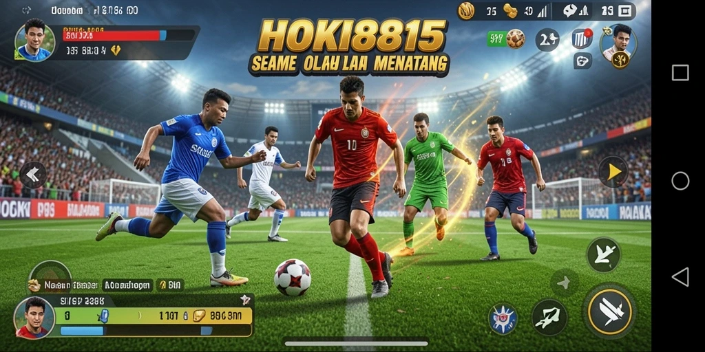 Tampilan mendebarkan dari gameplay <strong>HOKI8815</strong> dengan aksi olahraga yang intens.