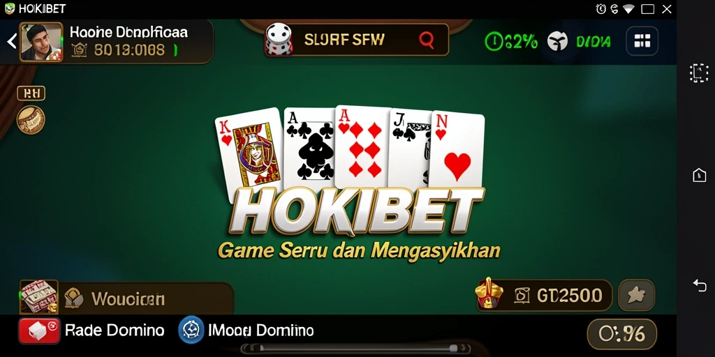 Tampilan gameplay Domino di HOKIBET yang menarik dan interaktif.