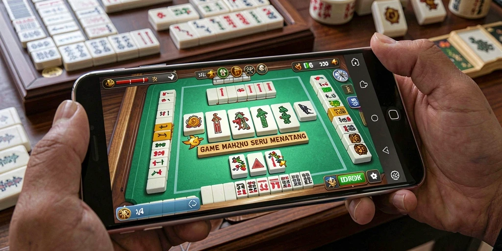 Tampilan gameplay menarik dari game Mahjong IDROK.