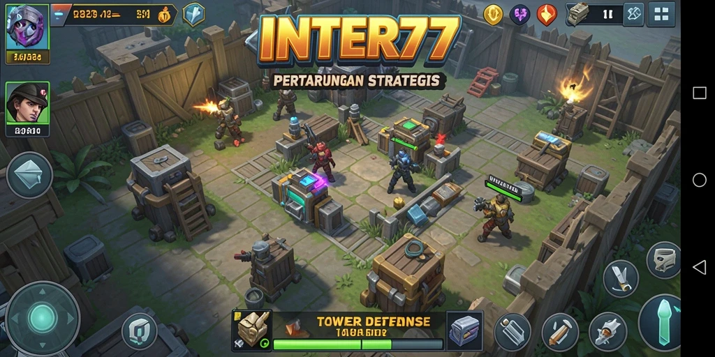 Gameplay seru Tower Defense dalam INTER77 dengan tampilan menawan.