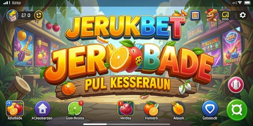 Tangkapan layar utama JERUKBET menampilkan gameplay arcade yang seru.