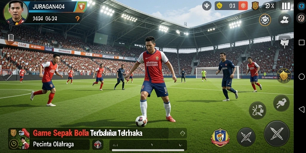 Tampilan gameplay JURAGAN404 yang memukau saat bermain sepak bola.