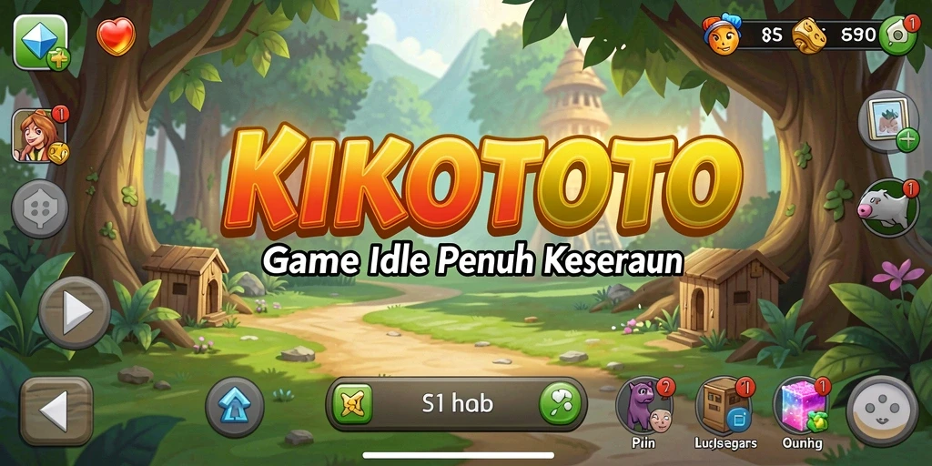 Tampilan gameplay KIKOTOTO yang menarik dan penuh warna.