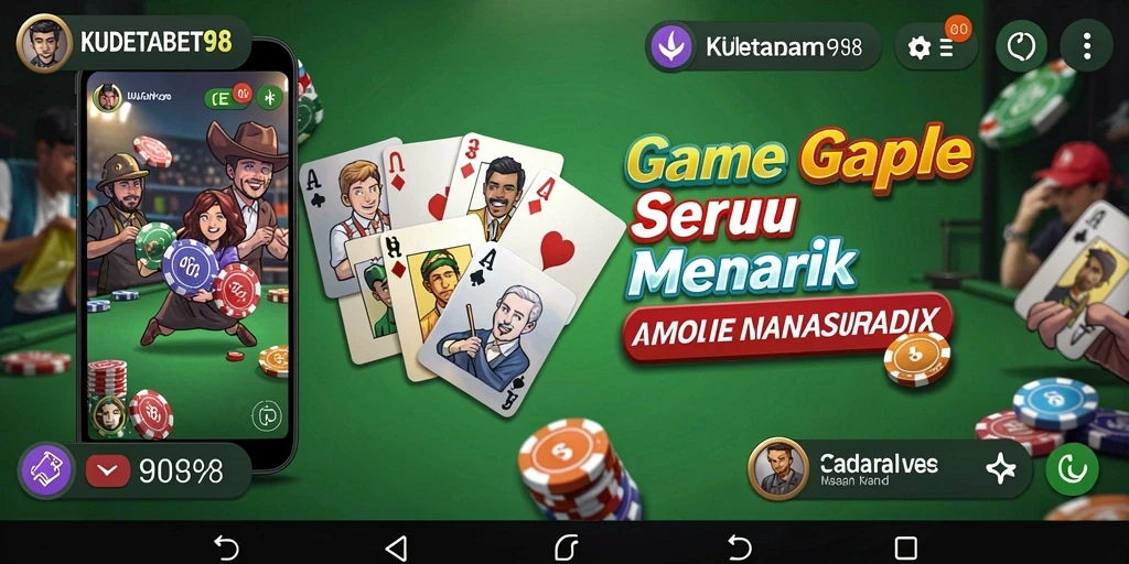 Screenshot gameplay KUDETABET98 yang menampilkan keseruan bermain Gaple.
