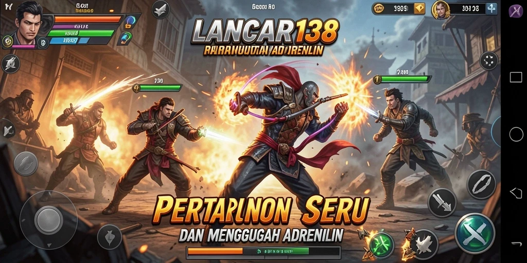 Screenshot menampilkan aksi pertarungan intens di LANCAR138.