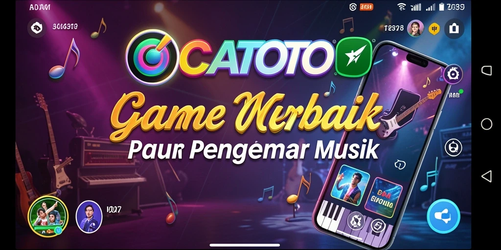 Tampilan gameplay OCATOTO yang menarik dengan musik yang memukau.