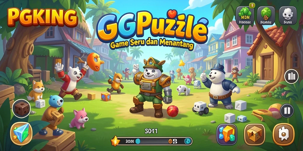 Gameplay PGKING yang menarik dan menantang dalam puzzle.
