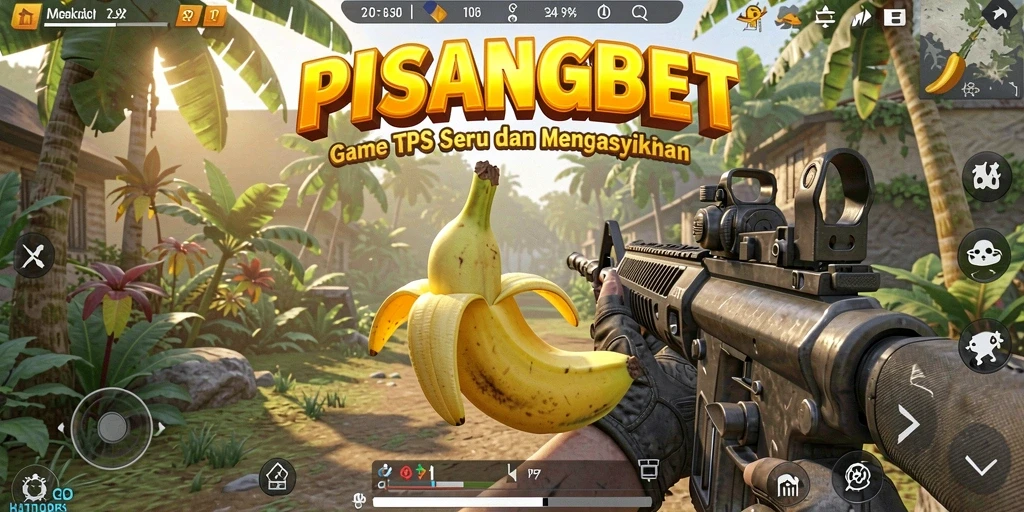 Tampilan gameplay seru dalam PISANGBET saat aksi tembak-menembak.