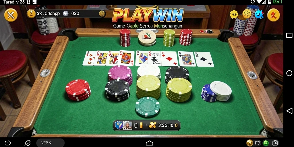 Screenshot utama gameplay Gaple dengan tampilan seru.