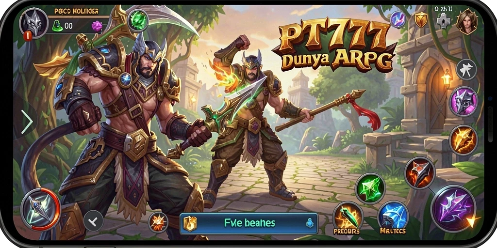 Screenshot tampilan gameplay mendebarkan dari PT777 dengan aksi ARPG yang intens.