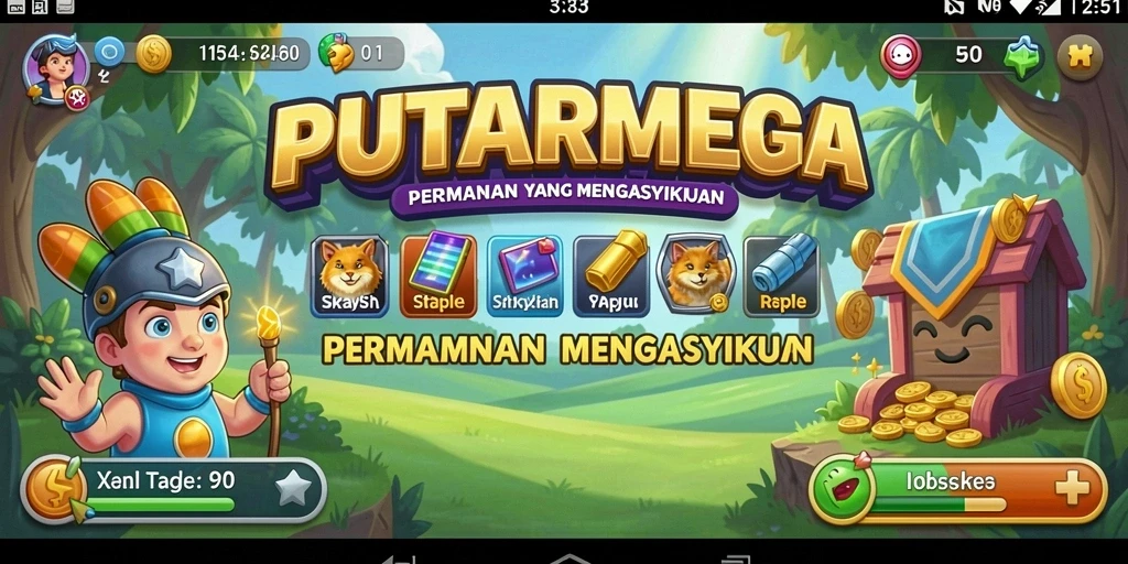 Tampilan gameplay seru dan menarik dari PUTARMEGA.