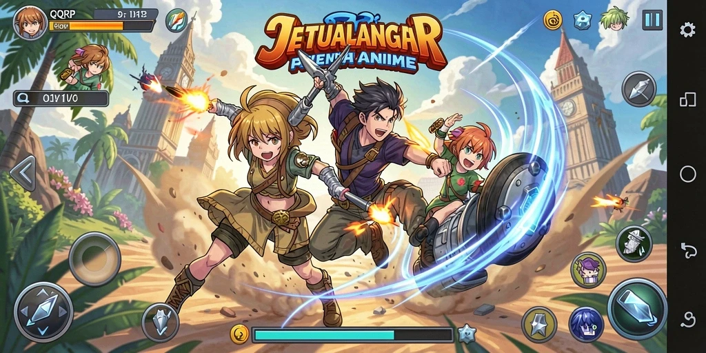 Tampilan gameplay QQRP yang memukau dan penuh aksi.