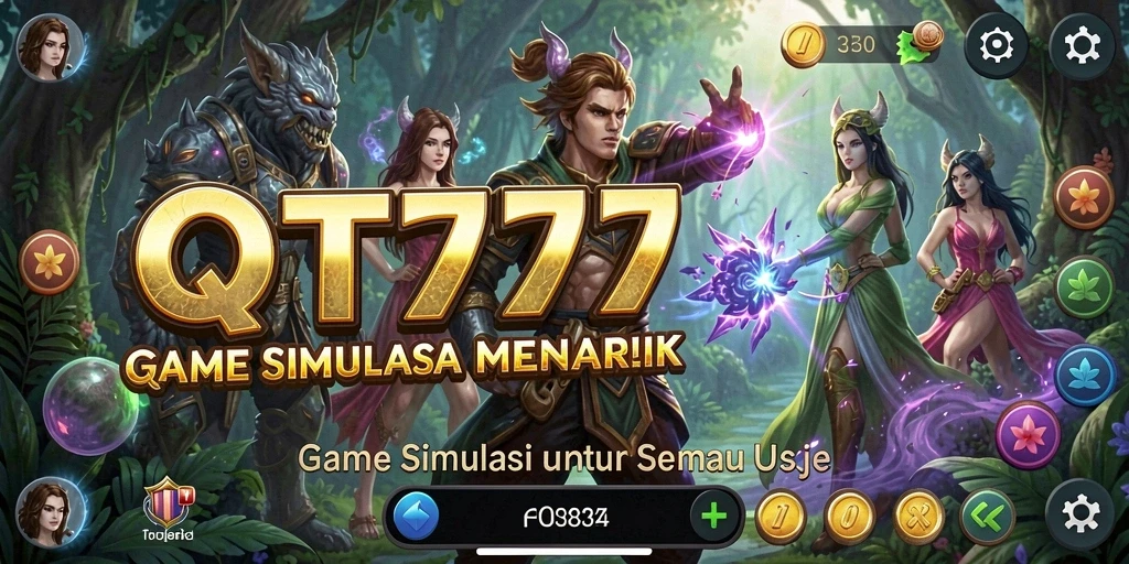 Gameplay QT777 menampilkan dunia simulasi yang realistis dan interaktif.