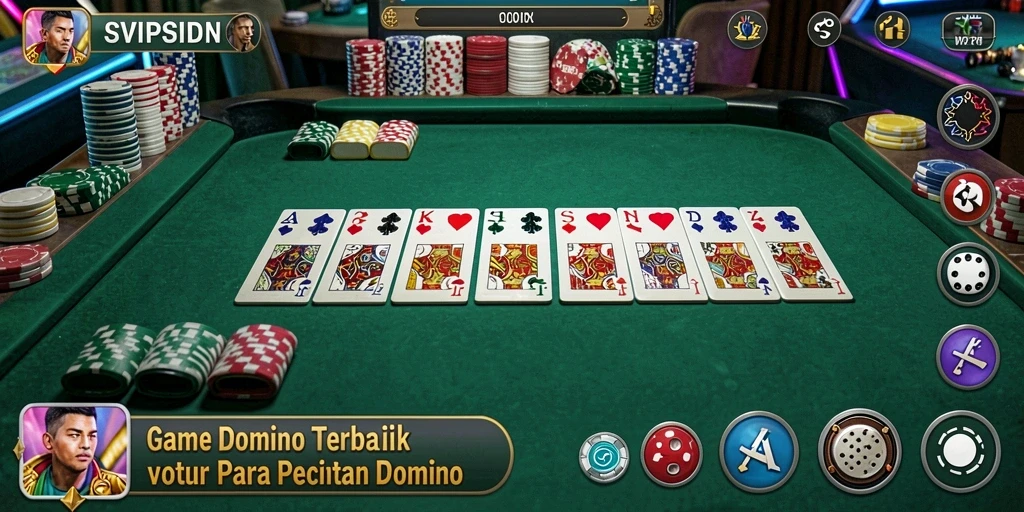 Screenshot gameplay menampilkan suasana seru permainan Domino.