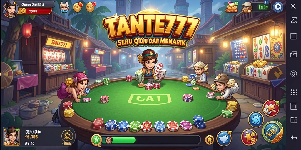 Screenshot gameplay QiuQiu TANTE777 yang menarik.
