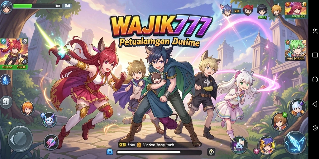 Screenshot WAJIK777 menampilkan karakter anime dalam aksi menegangkan.