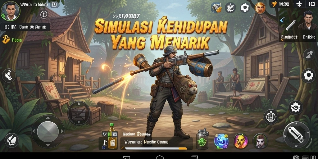 Screenshot gameplay WG87 yang menunjukkan interaksi karakter.
